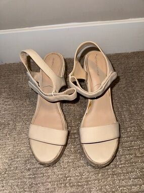 Kendall & Kylie Beige Espadrille Wedge Sandals